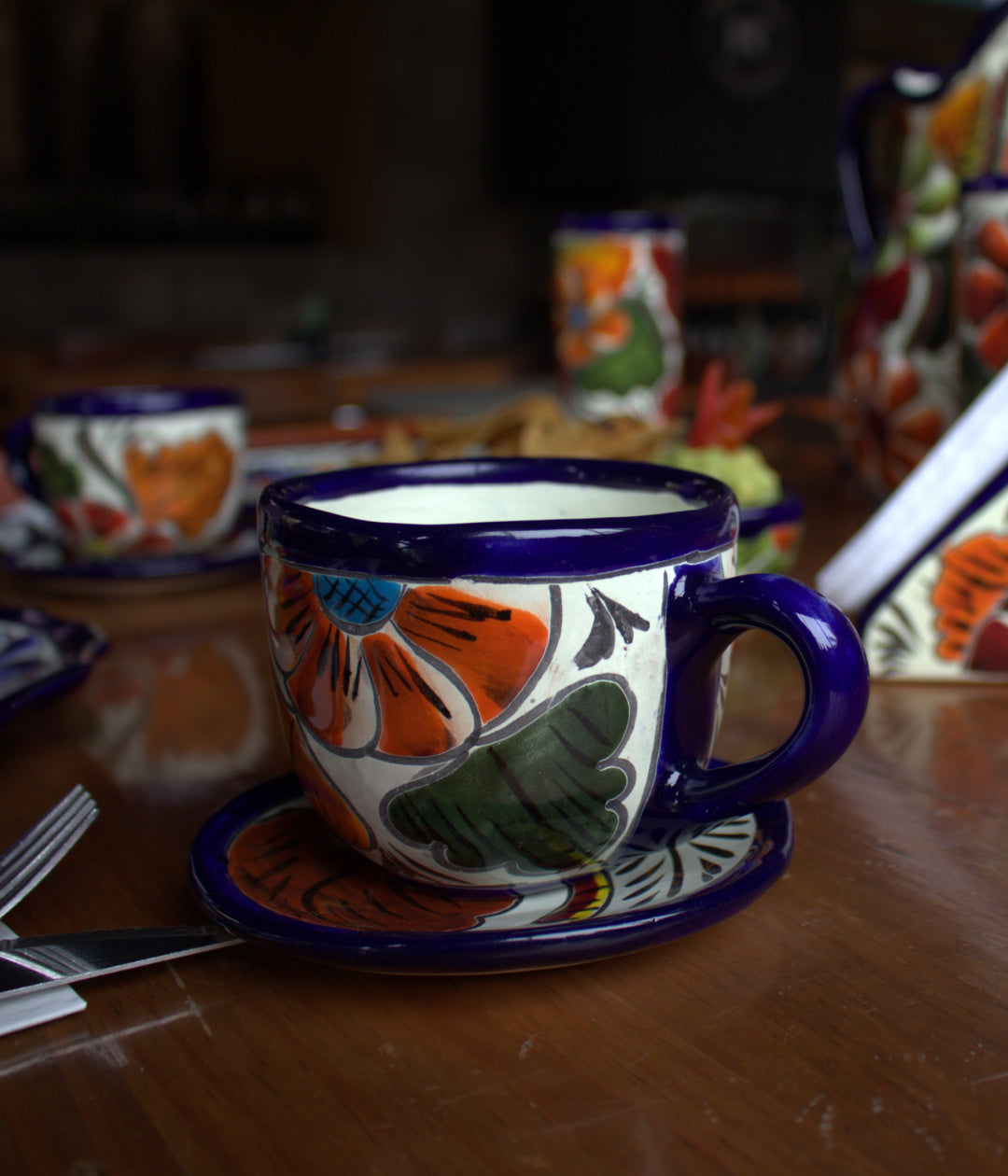 Taza de té 4 estaciones con plato postre